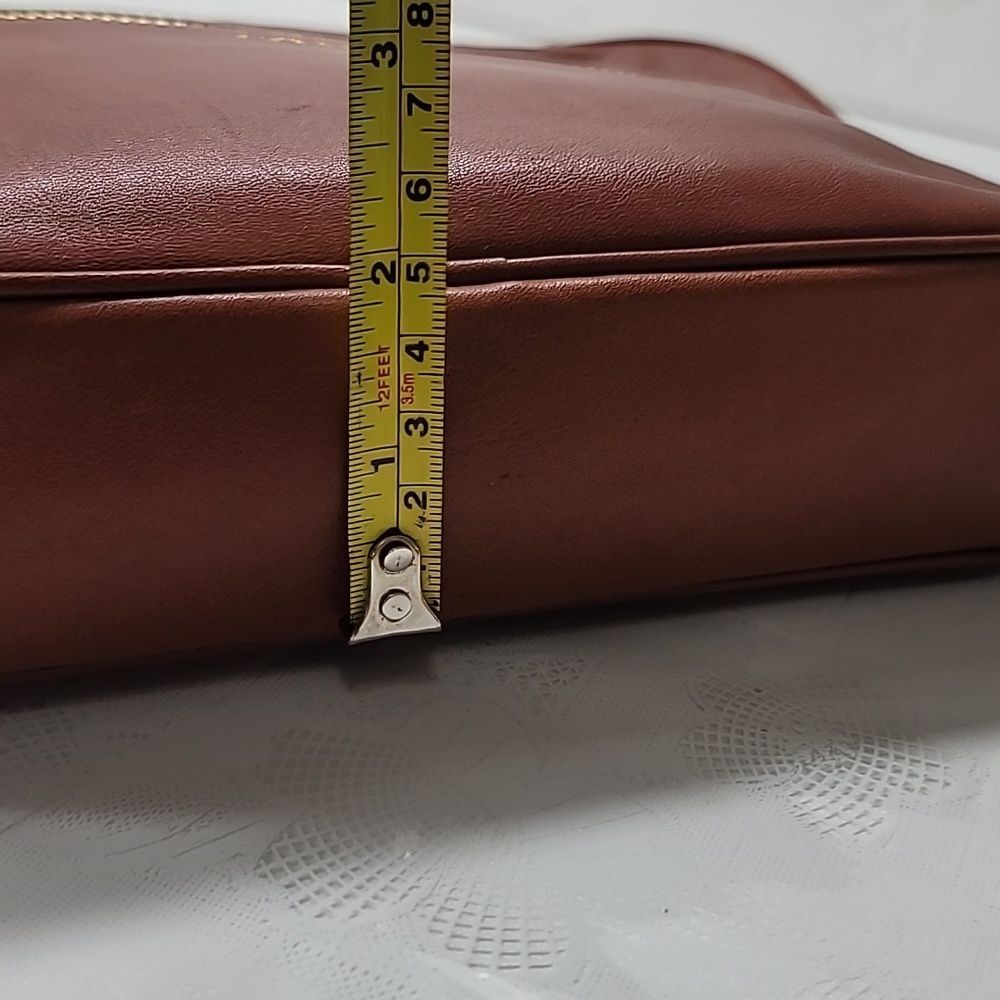 Coach Legacy Leather Flight Bag In Rich Brown With Gold Hardware - Picture 10 of 12